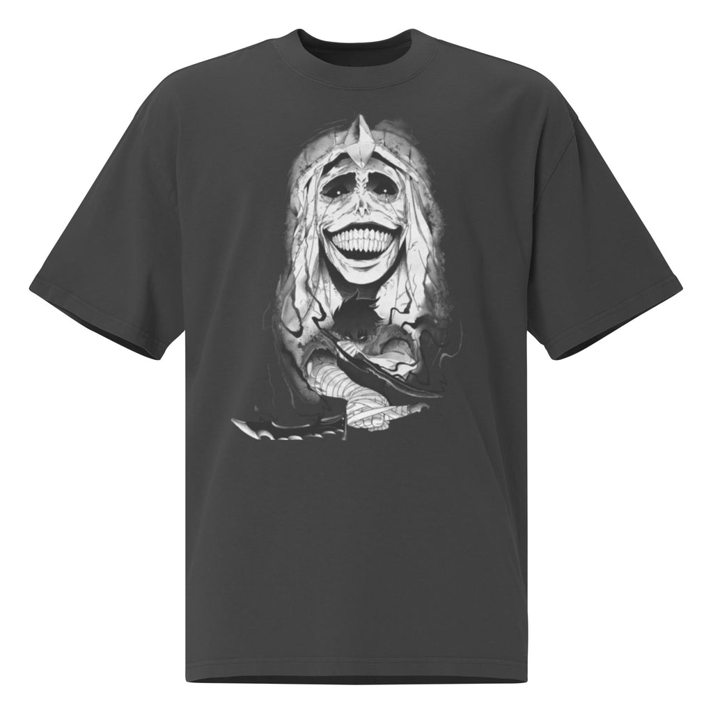 Statue of God Oversized faded t-shirt