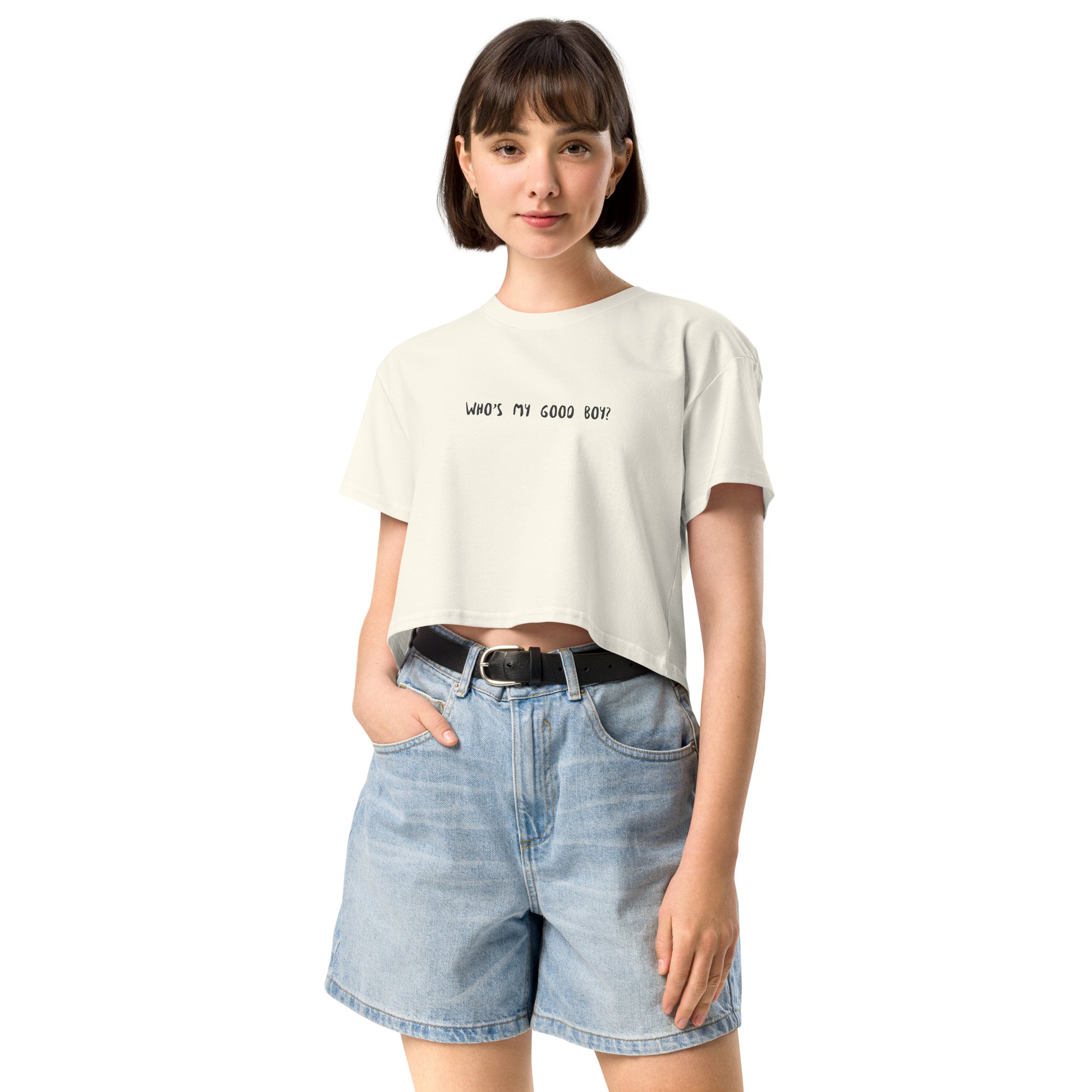 Who's my good boy? Women’s crop top